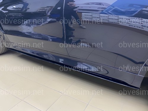 Лезвия под пороги M-Perfomance BMW X5 F15 2шт. черный глянец