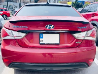 Спойлер лип багажника Hyundai Sonata 2010-2014 АБС пластик, черный глянец