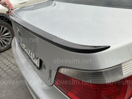 Спойлер лип багажника BMW series 5 E60 2004-2009 ABS пластик, цвет черный глянец