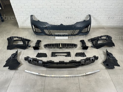 Комплект обвеса M 340i BMW 3 series G20 2018-2022 (передний / задний бампер, ноздри, трубы, пороги)