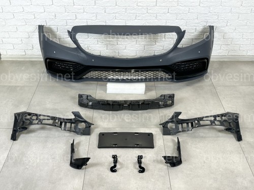 Бампер в сборе стиль AMG C63 Mercedes C-class W205 2014-2018