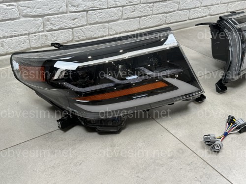 Фары Full LED 3 линзы Toyota Land Cruiser 200 2007-2015