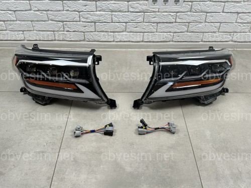 Фары Full LED 3 линзы Toyota Land Cruiser 200 2007-2015