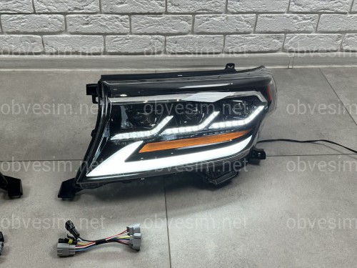 Фары Full LED 3 линзы Toyota Land Cruiser 200 2007-2015