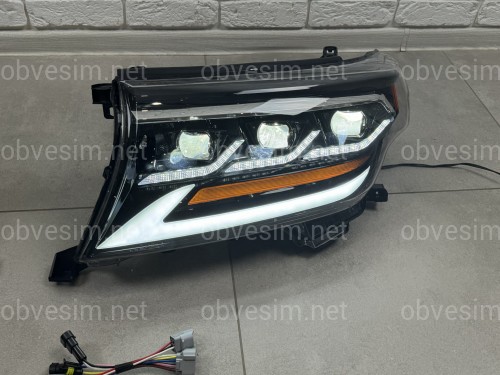 Фары Full LED 3 линзы Toyota Land Cruiser 200 2007-2015