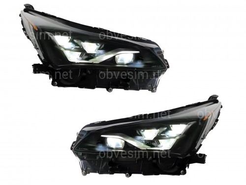 Фары full led 4 линзы Lexus NX 2014-2021 АПГРЕЙД ! 1 ЛИНЗОВАЯ ФАРА С БЛОКОМ В 4 ЛИНЗЫ МАКСИМАЛ
