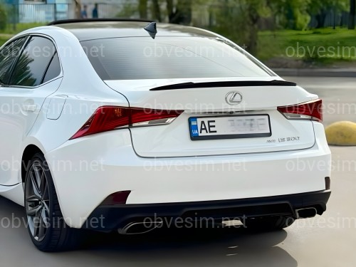 Спойлер лип багажника Lexus IS 2013-2020 ABS пластик, цвет черный глянец