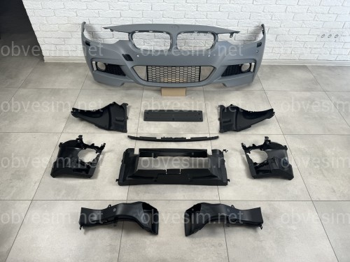 Комплект обвеса M Paket BMW 3 Series F30 2012-2018  (передний / задний бампер, пороги) ПОД ПАРКТРОННИКИ