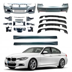 Комплект обвеса M Paket BMW 3 Series F30 2012-2018  (передний / задний бампер, пороги) ПОД ПАРКТРОННИКИ