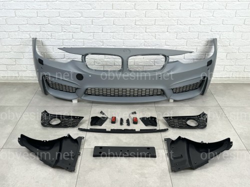 Комплект обвеса M3 стиль BMW 3 Series F30 2012-2018 (передний / задний бампер, пороги) ПОД ПАРКТРОННИКИ