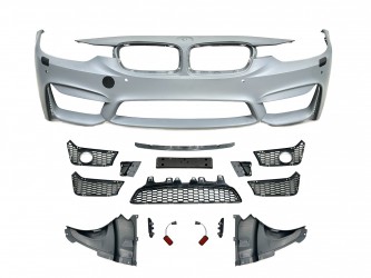 Передний бампер M3 стиль BMW 3 Series F30 F31 2012-2018 (под омыватели / с отверстиями под парктроники) 