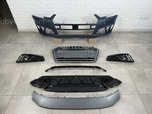 Передний бампер в сборе S-Line 2018- для Audi A4 B9 2015-2019