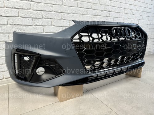 Бампер передний в сборе S-Line для Audi A4 B9 2020-
