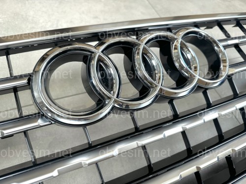 Решетка радиатора Audi Q7 4M 2015-2019 темно-серая с серым 4M0 853 651 Q RN4