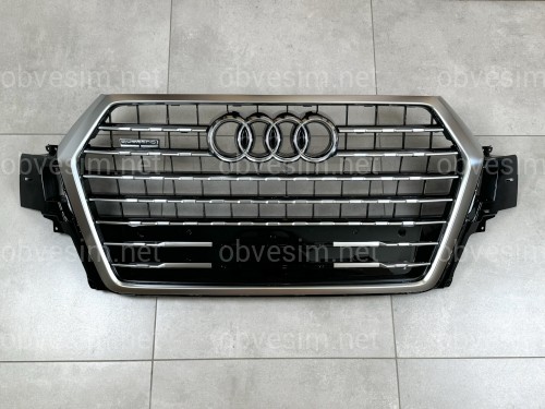 Решетка радиатора Audi Q7 4M 2015-2019 черная с серым 4M0 853 651 Q T94