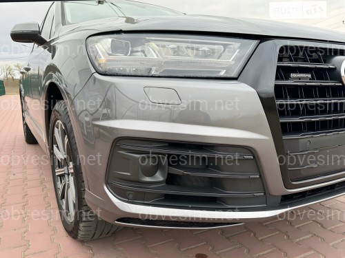 Решетки бампера S-Line ПОД РАДАРЫ Audi Q7 4M 2015-2019 черные 2шт, левая 4M0 807 681 / правая 4M0 807 682