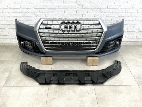 Бампер передний в сборе S-Line ПОД РАДАРЫ Audi Q7 4M 2015-2019