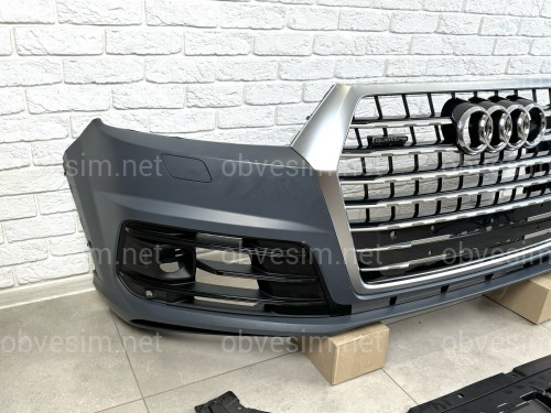 Бампер передний в сборе S-Line ПОД РАДАРЫ Audi Q7 4M 2015-2019