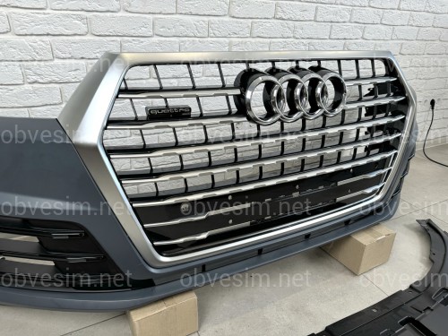 Бампер передний в сборе S-Line ПОД РАДАРЫ Audi Q7 4M 2015-2019