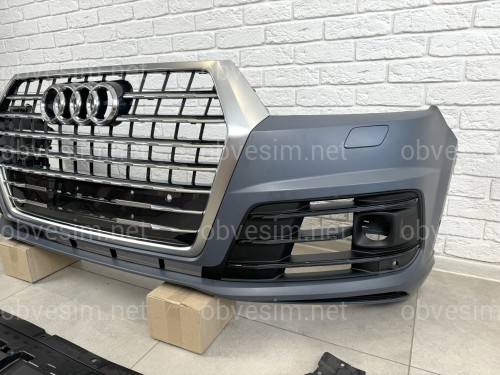 Бампер передний в сборе S-Line ПОД РАДАРЫ Audi Q7 4M 2015-2019