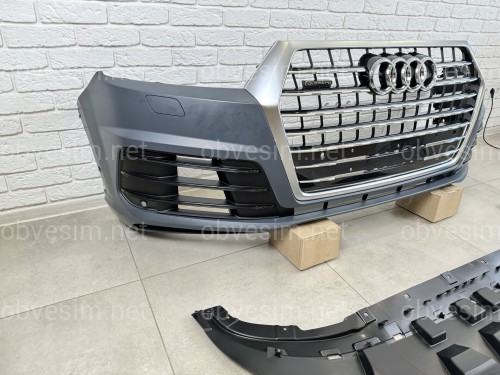 Бампер передний в сборе S-Line БЕЗ РАДАРА Audi Q7 4M 2015-2019