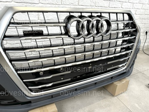 Бампер передний в сборе S-Line БЕЗ РАДАРА Audi Q7 4M 2015-2019