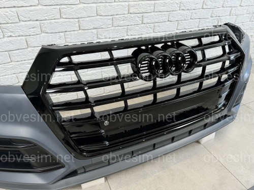 Бампер передний в сборе S-Line BLACK Audi Q5 2017-2020