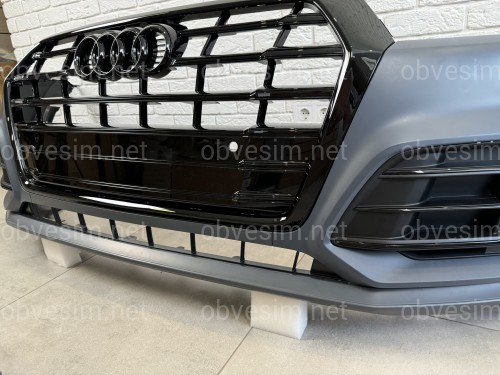 Бампер передний в сборе S-Line BLACK Audi Q5 2017-2020