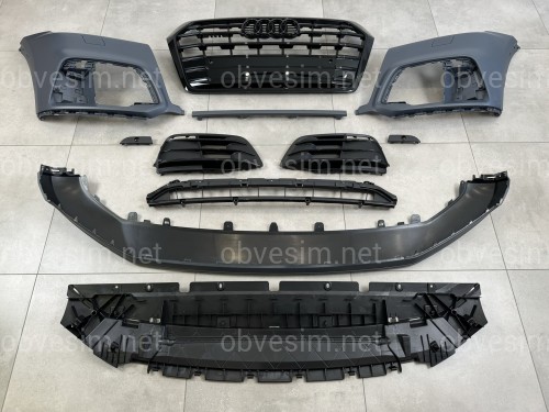 Бампер передний в сборе S-Line BLACK Audi Q5 2017-2020