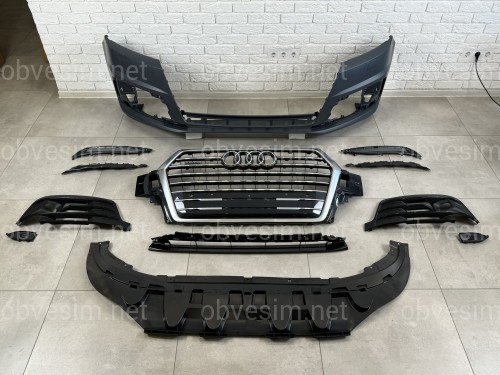Бампер передний в сборе S-Line ПОД РАДАРЫ Audi Q7 4M 2015-2019
