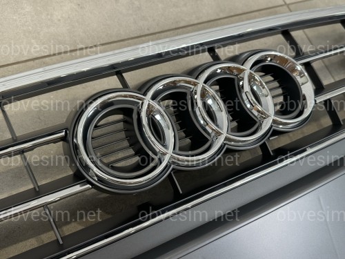 Решетка радиатора Audi A4 B8 2012-2015 серая с хромом