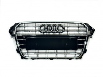 Решетка радиатора Audi A4 B8 2012-2015 черная с хромом