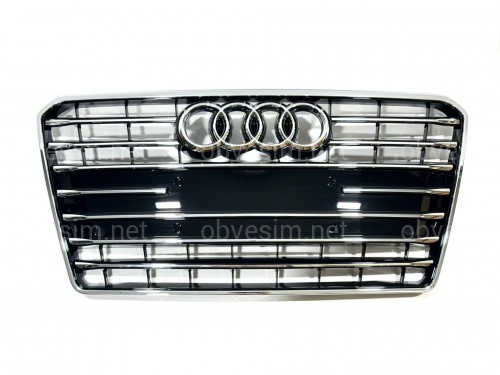 Решетка радиатора Audi A7 2010-2014 черная с хромом