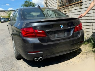 Спойлер лип на багажник BMW series 5 F10 2010-2016 ABS пластик, черный глянец