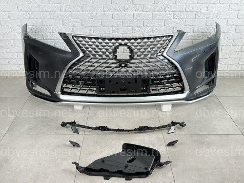 Бампер передний в сборе OEM Lexus RX 2019-2022 решетка под камеру