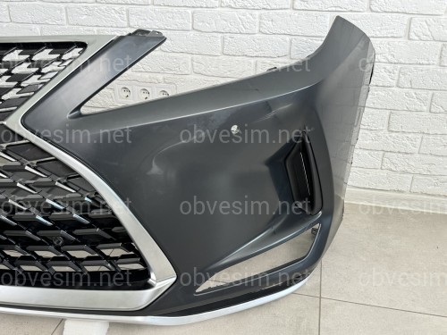 Бампер передний в сборе OEM Lexus RX 2019-2022 решетка под камеру