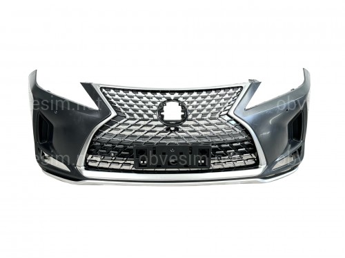 Бампер передний в сборе OEM Lexus RX 2019-2022 решетка под камеру