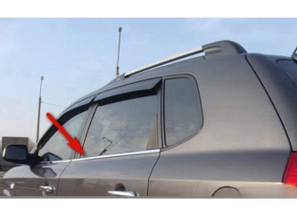Молдинги окна нижние Hyundai Tucson 2004-2014  (нержавеющая сталь)