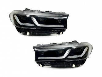 Фары Shadow Line Adaptive LED LCI рестайлинг для BMW G30 / G31 2020-2023 2шт. комплектные с блоками