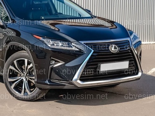 Нижняя хром окантовка решетки Lexus RX 2015-2019 5312248050 полуматовый