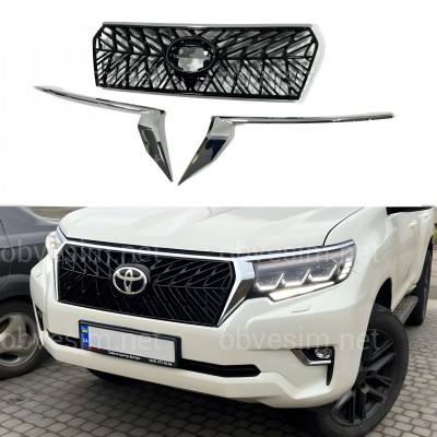 Решетка с ресницами TRD для Toyota Land Cruiser Prado 150 2018-2023