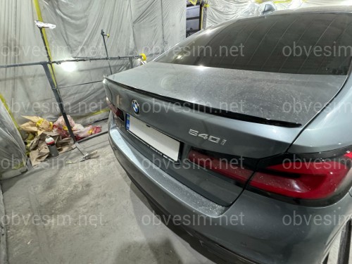 Спойлер лип BMW 5 series G30 2017-2023 ABS пластик, цвет черный