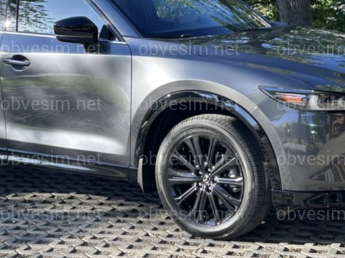 Брызговики Mazda CX-5 2022+ USA TURBO С ЧЕРНЫМИ ГЛЯНЦЕВЫМИ АРКАМИ комплект 4шт
