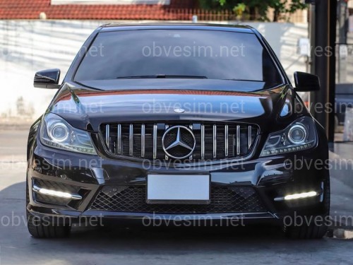 Решетка радиатора GT CHROME Mercedes C-Class W204 2007-2014