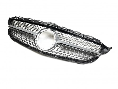 Решетка радиатора Diamond Silver Mercedes C-Class W205 2019-2021
