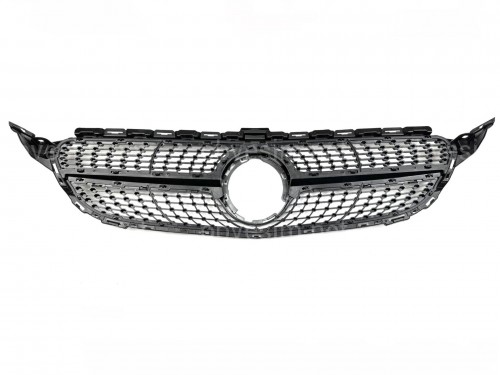 Решетка радиатора Diamond Silver Mercedes C-Class W205 2019-2021