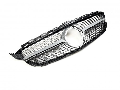 Решетка радиатора Diamond Silver Mercedes C-Class W205 2019-2021
