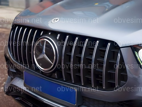 Решетка радиатора GT CHROME Mercedes GLE-Class V167 2019-2022 ДЛЯ AMG