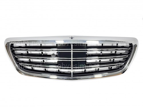 Решетка радиатора под радар CHROME ДЛЯ AMG для Mercedes-Benz S-class W222 2013-2020
