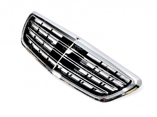 Решетка радиатора под радар CHROME ДЛЯ AMG для Mercedes-Benz S-class W222 2013-2020